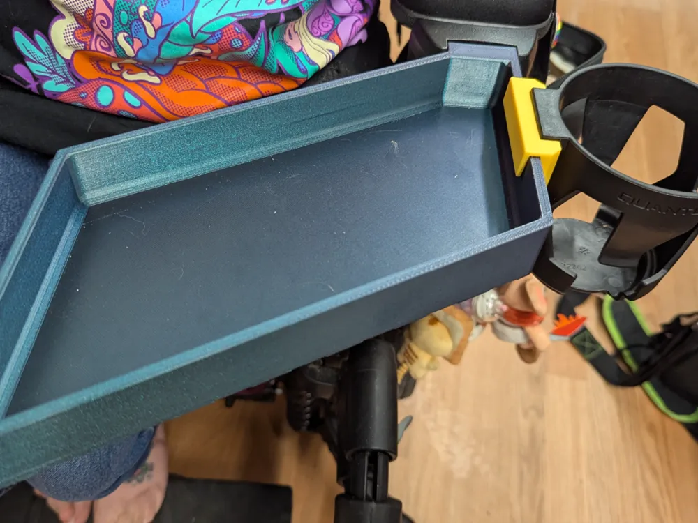 Quantum / Permobil Wheelchair Tray Accessory Clip — 3D printable model